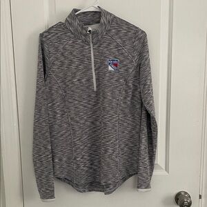 Gray Quarter-Zip Women's Sweatshirt